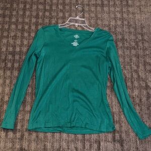 St. John's Bay Teal Long Sleeve Women's Top